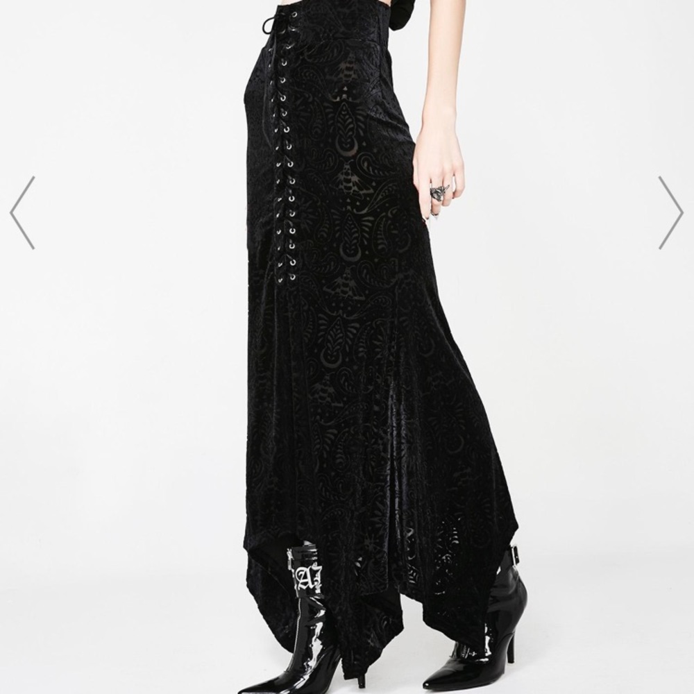 Genesis velvet maxi skirt Killstar SZ M witch goth
